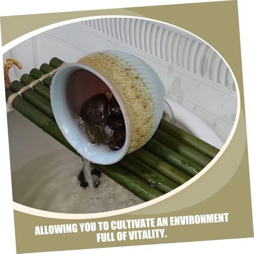 HOLIDYOYO Fish Tank Landscaping Decoration Bamboo Raft Ornament for Aquarium DIY Bamboo Raft Tank Accessory