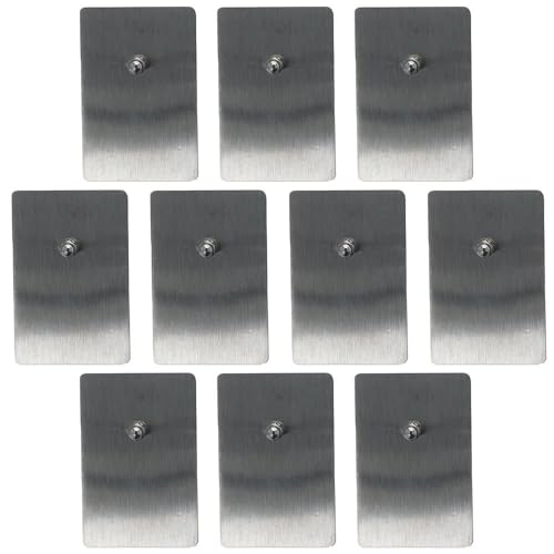 Image of 10 Pcs Picture Hangers Universal Frame Hanging Hooks Self Adhesive Stainless Steel Removable Picture Hanging Nails Poster Hooks Sticky Picture Hanging Hardware for Home Office