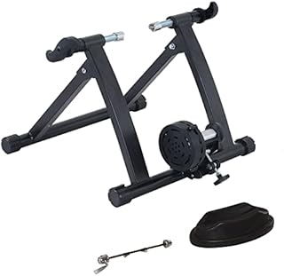 HOMCOM Indoor Bicycle Magnetic Foldable Turbo Trainer - Black, Suitable 26-28"/700C Tyres