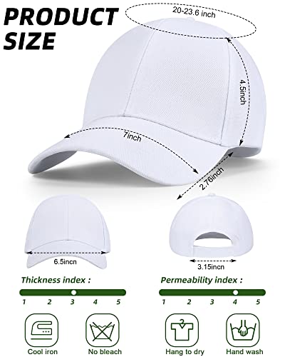 Image of Foaincore 36 Pack Blank Baseball Cap Bulk Adjustable Back Strap Sublimation Hats Plain Unisex Trucker Hat for Men Women