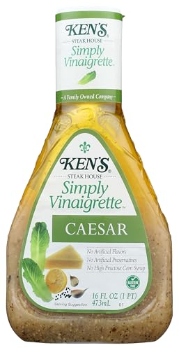 Ken's Steak House Simply Vinaigrette Caesar Salad Dressing, 16 Fluid Ounces