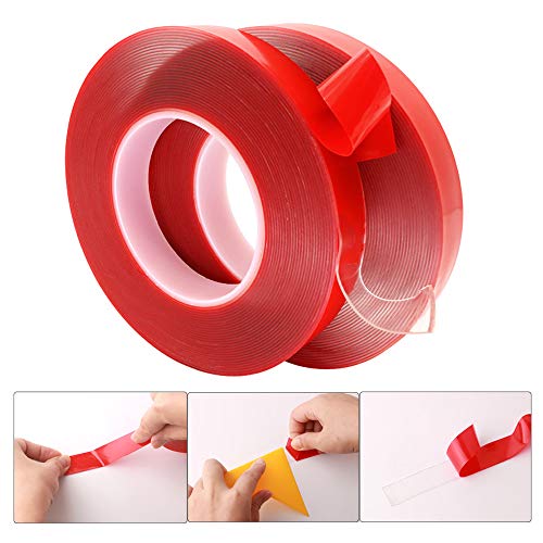 Image of FULARR 10M X 15MM Premium Heavy Duty Transparent Acrylic Foam Mounting Tape, Ultra Strong Adhesion Double-Sided Tape Roll, Waterproof & Heat Resistant, for Indoor and Outdoor (Thick 1mm)