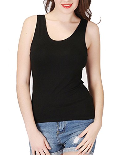Image of Ibeauti Womens Camisoles Tops with Built in Padded Bra Basic Breathable Tank Top