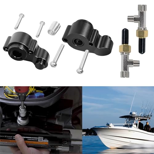 Image of YMT HP4600 Cylinder Gland Kit and HF4202 Bleeder Tee Kit Compatible with BayStar Compact Cylinder HC4645H HC4648H HC4658H Teleflex Marine