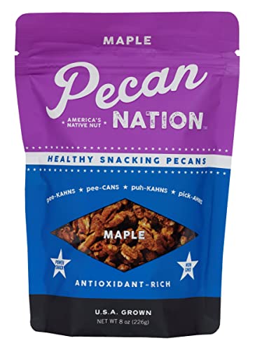 Pecan Nation Sweet Flavored Roasted Pecan Variety Pack, Maple, Cinnamon, And Gingerbread 8 Oz. (3 Pack) #TOP3
