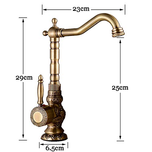 Mitigeur de cuisine bec pivotant avec manche unique eau chaude froide - 2