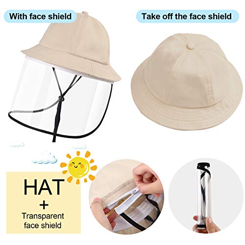 image for SCIONE Kids Sun Hats with Removable Full Face Visor Shield Dustproof U