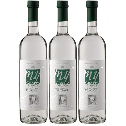 Lorenzo Inga My Grappa Bianca di Gavi Italien inkl. FeinWert E-Book (3 x 0,7l)
