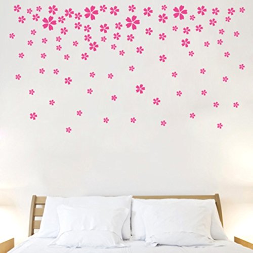 DecorVillaVinyl Flowers Wall Sticker, 58 x 106 cm, Multicolour