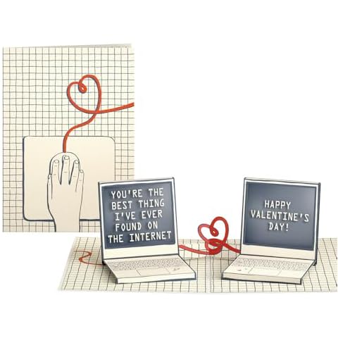 Lovepop Valentine Pop-Up Card for Her and Him - 3D Greeting Cards for Boys, Girls, Men, Women - Internet Love - 5" x 7" Card - Blank Note Card & Envelope Cover