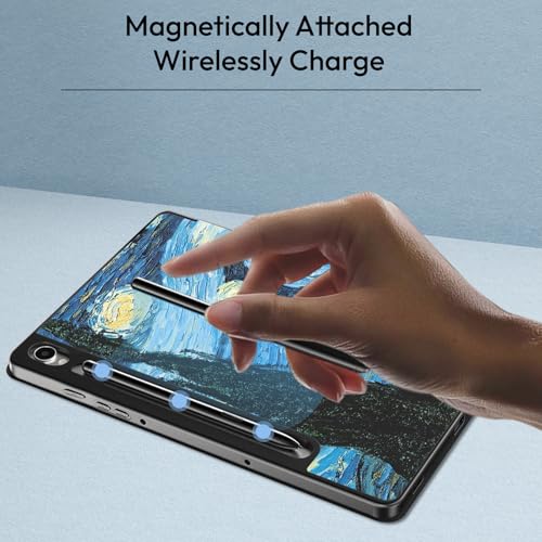 Image of Robustrion Cover for Samsung Galaxy Tab S10 Lite 10.9 inch / Tab S9 FE /Tab S10 FE /Tab S9 11 inch with [S Pen Holder], Flip Case for Samsung Tab S10 Lite /S10 /S9 FE Tablet Cover [Auto Sleep Wake] - Night