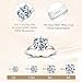 1.5 CT Round Moissanite Engagement Rings for Women,18K White Gold Plated S925 Sterling Silver Ring Solitaire Moissanite Promise Ring For Her,D Color VVS1 Wedding Band Moissanite Ring for Women Jewelry Gifts Size6.5