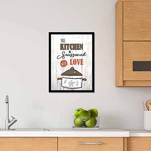 Image of kotart Engineered Wood Photo Frames For Kitchen And Restaurant Wall Decoration - Food Quotes Decor Poster With Frame (10 Inch X 13 Inch, Multi) (Art 2, Small)