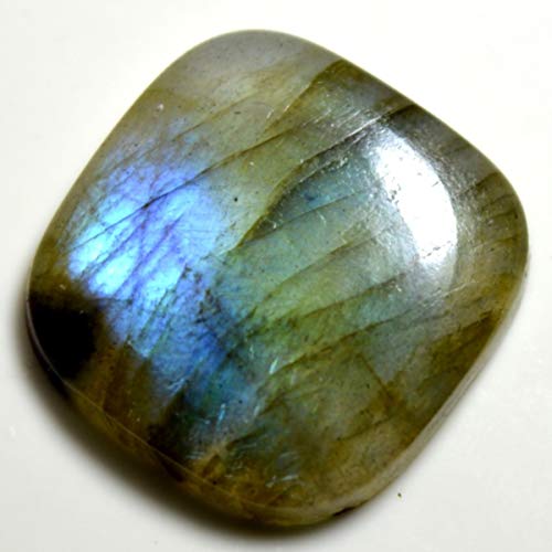 Labradorite multicolore 8 carats taillée en coussin pour création de bijoux
