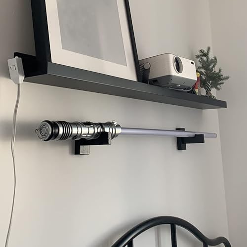 image for HAKZEON 6 PCS Baseball Bat Display Case Holder, Solid Wood Rack Bracke