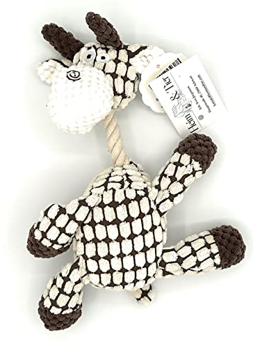 Heim & Tier® Hundespielzeug Plüsch Esel, Quitchendes Hunde Plüschtier aus Strapazierfähigem Material, für Kleine bis Medium große Hunde (Beige) Cover