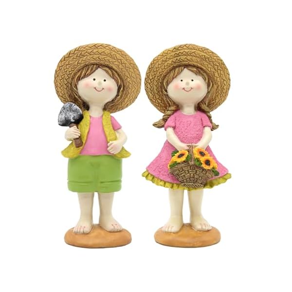   Spring-Garden-Statue-Decor-Resin-Pastel-Boy-Girl-Figurines-Set-H9inch-Statues-for-Flower-Garden-Decor-Indoor-Outdoor-Display-Spring-and-Summer-Decorations-for-Yard-Patio-Decor