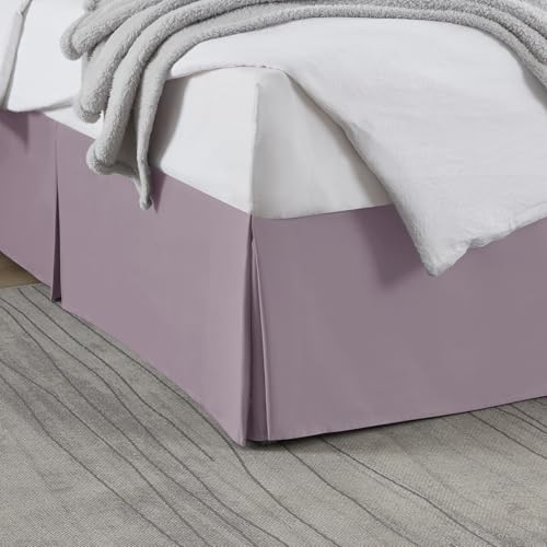 Image of Nestl Light Baby Blue Bed Skirt Queen Size - Queen Bed Skirt 14 Inch Drop - Brushed Microfiber Bed Skirts - Hotel Quality Pleated Bed Skirt - Shrinkage & Fade Resistant