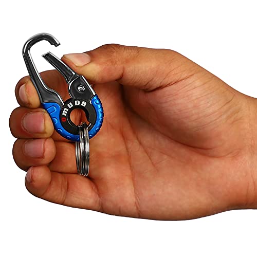 Image of Techpro Stainless Steel Keychain Heavy Duty Car For Men And Women, Blue