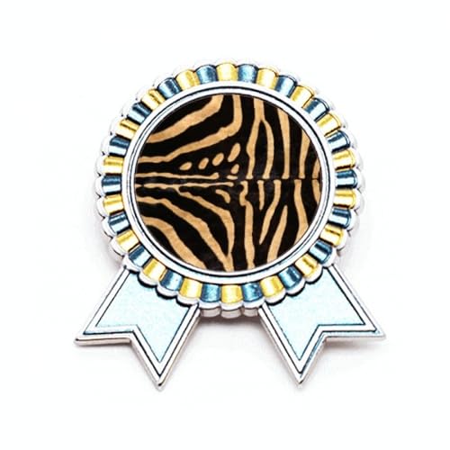 Broche en forme de plume Pinto en métal M, le cadeau médaille de prix parfait