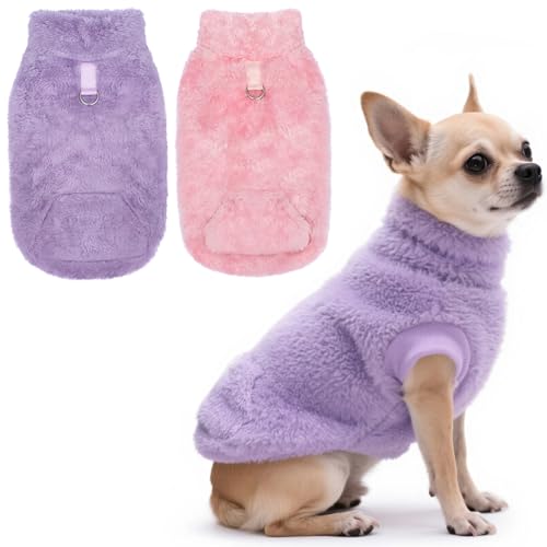 Pulls en polaire pour chien évitant les frissons des petits animaux