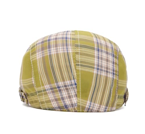 Image of Quanhaigou Unisex Denim Newsboy Hats Flat Ivy Gatsby Cabbie Driving Berets Hat Cotton Dad Cap for Men Women