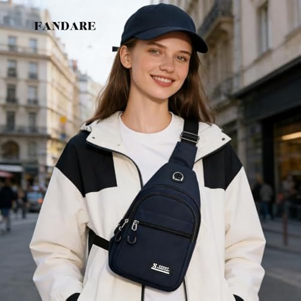 FANDARE Унисекс Crossbody Почки Сумки Плечо Сумка Водонепроницаемый Многокарманный для 6.7 '' Мобильный Телефон Для Повседневных Путешествий Мужчины Женщины Громкоговоритель Небольшие Повседневные Плечевые Рюкзаки, Цвет