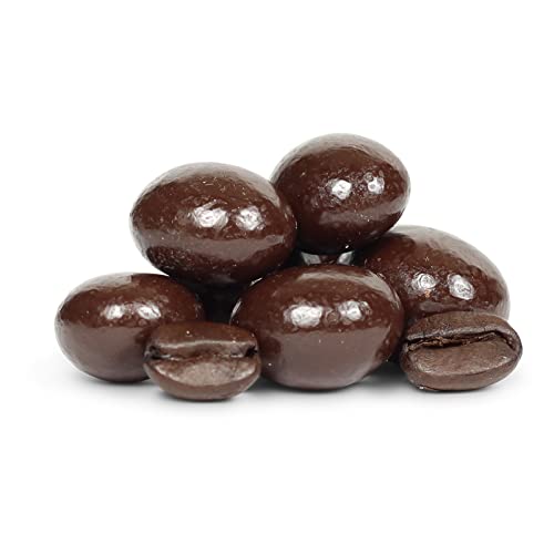 Organic Dark Chocolate Espresso Beans By Its Delish, 1 Lb Bag | Gourmet Organic Chocolate Covered Coffee Espresso Beans - Vegan, Kosher Parve #TOP18
