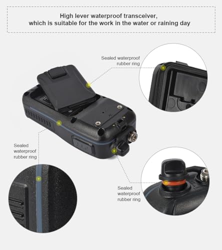 HYS VHF Handheld Marine Portable Radio with LED Flashlight, Waterproof Handheld 2-Way VHF Marine Radio - Thumbnail 4