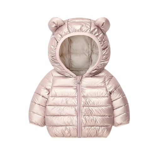 BILIKEYU Little Boys Girls Lightweight Puffer Jacket Zip up Thicken Warm Winter Hooded Outerwear Coats for Kids