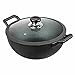 Vinod Legacy - Hierro fundido pre-sazonado Kadai, Wok Induction Friendly, perfecto para deliciosos curries, saltear, freír, asar, y también se puede hornear en él. (22 cm | 2,4 L)