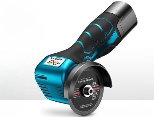 充電式アングルグラインダー 16V ブラシレスモーター 3インチ 研削切断機 コンパクト 軽量 金属木材対応 6枚カッティングディスク付き バッテリー3個 充電器付き ハンドヘルドサンダーFiozwea (16V 3インチアングルグラインダー(バッテリー1