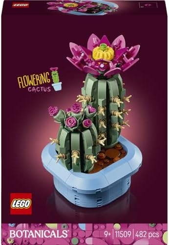 LEGO Botanicals Çiçekli Kaktüs 11509 - Tam Çiçek Açmış Büyük Kaktüs ve Tomurcuklara Sahip Küçük Kaktüs İçeren Sevgililer Günü'ne Özel Çiçek Yapım Seti (482 Parça) - Görsel 3