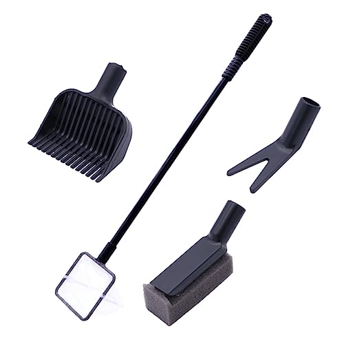NOLITOY Fish Tank Brush Set Aquarium Cleaning Kit Brush Net Rake and Sponge for Easy Cleaning