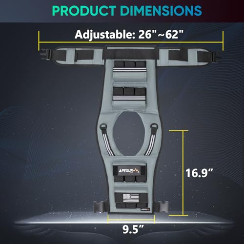 Image of APEXUP Adjustable Weighted Vest Men 20lbs /30lbs /40lbs Weights with Reflective Stripe, Weight Vest Woman Workout Vest for Strength Training Running Walking