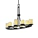 Justice Design Group CNDL-8751-14-AMBR-NCKL Candlearia Collection Dakota 8-Light Oval Ring Chandelier