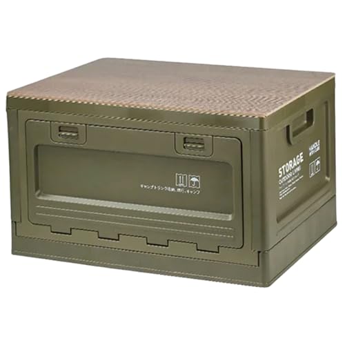 Disfrute del aire libre con nuestra caja de almacenamiento plegable para plegar smumps de caja de almacenamiento de campamento. Caja de almacenamiento plegable, confiable, con tapa de madera,