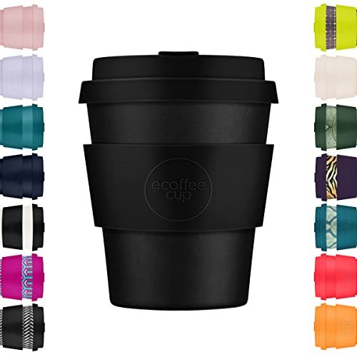 Ecoffee Cup 8oz 240ml Reusable Eco-Friendly 100% Plant Based Coffee Cup with Silicone Lid & Sleeve