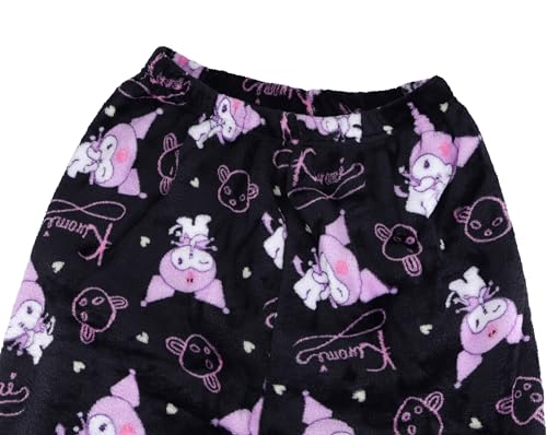 Cartoon Flannel Pajama Pants Pajamas Bottoms Petite Women Girls Fuzzy Home Sleep Lounge Pants3