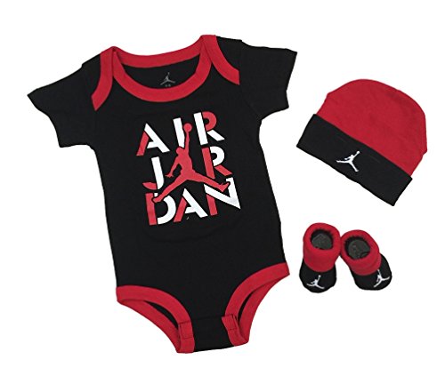 Nike Michael Jordan Infant Layette 3 Pcs Sets Bodysuit Cap and Booties