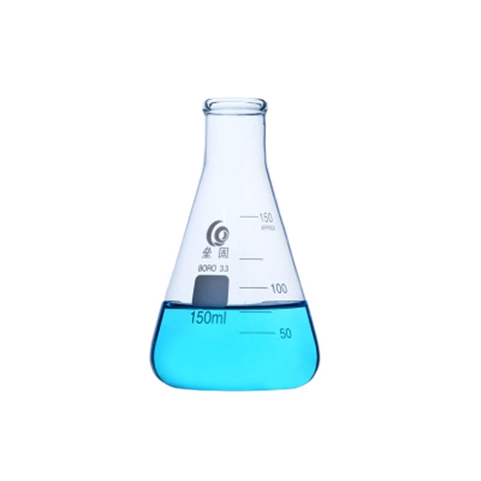 1 Juego de matraz de Vidrio cónico, matraz Erlenmeyer de Vidrio, Botella medidora Triangular, Laboratorio de Resistencia