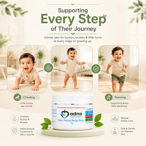 Image of Baby Herbal Relief Balm for Hurts & Falls | Herbal Extracts of Narayani, Manjishtha, Raktachandan , Devdaru, Jeshthamadh | Dermatologist + Peditrcian Tested, Zero Tolerance to Toxins (30 gm) INDIA'S FIRST BABY BALM for Hurts