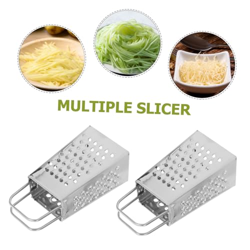Rallador de queso pequeño de acero inoxidable, 2 unidades miniatura 3