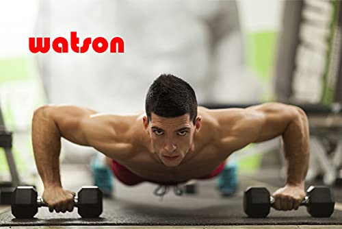 Image of Watson,dumbbell set, Rubber Coated Caste Iron Hex Dumbbell, Anti Slip Grip, 5kg Hexagonal Dumbbell Single Pc For Home Gym Professional Strength Training, Weight Lifting, Workout