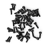24 Pièces M3x40mm Vis à Douille Noires, Jeu de Boulons à Tête Hexagonale M3 40mm Parti...
