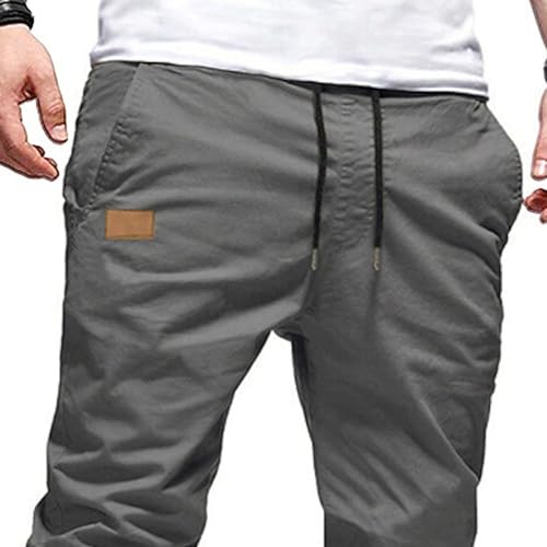 Lightweight Twill Jogger Pants Men Casual Cotton Chino Cargo Sweatpants Outdoor Hiking Athletic Track Trousers3