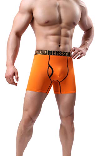 Naturemore Men's Sexy Ice Silk Underwear Boxer Briefs Long Leg Pants3