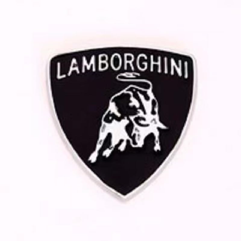 Car Emblems for Lamborghini Asterion 2019-2023,Logo Car Badge Emblem Front Hood Trunk Badgear Front Grille Badge Rear Emblem Waterproof Car Styling & Body Fittings,Silver