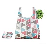 HazLope Lot de 5 sacs de courses pliables, réutilisables, en nylon ripstop, imperméable, avec motif animal, lavables   Pour épicerie, camping