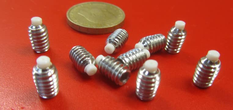 18-8 Stainless Steel Nylon Tip Set Screw 1/4-20 x .375 Thread Length 20 pcs